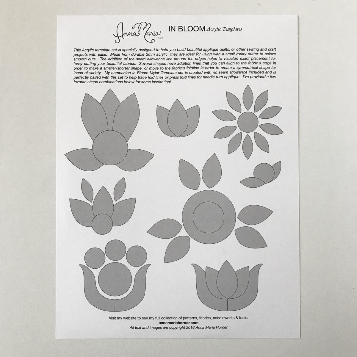 In Bloom Acrylic Template Set