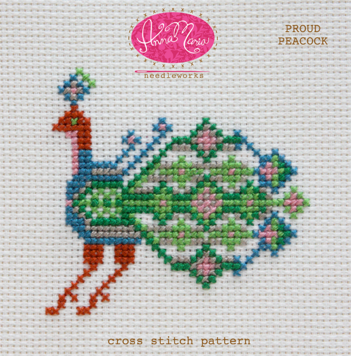 Proud Peacock Cross Stitch Pattern