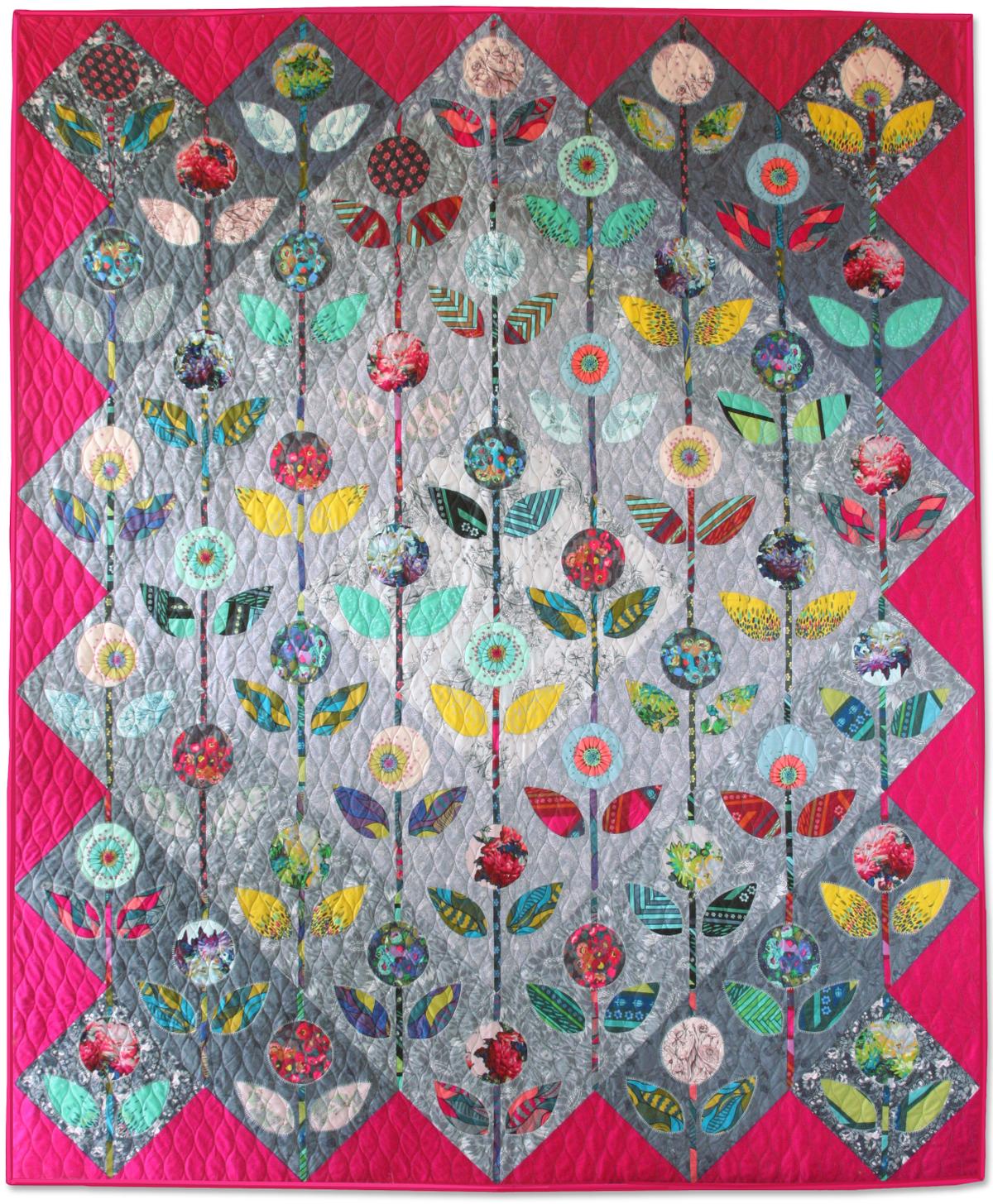 Folk Flower Quilt Pattern PDF