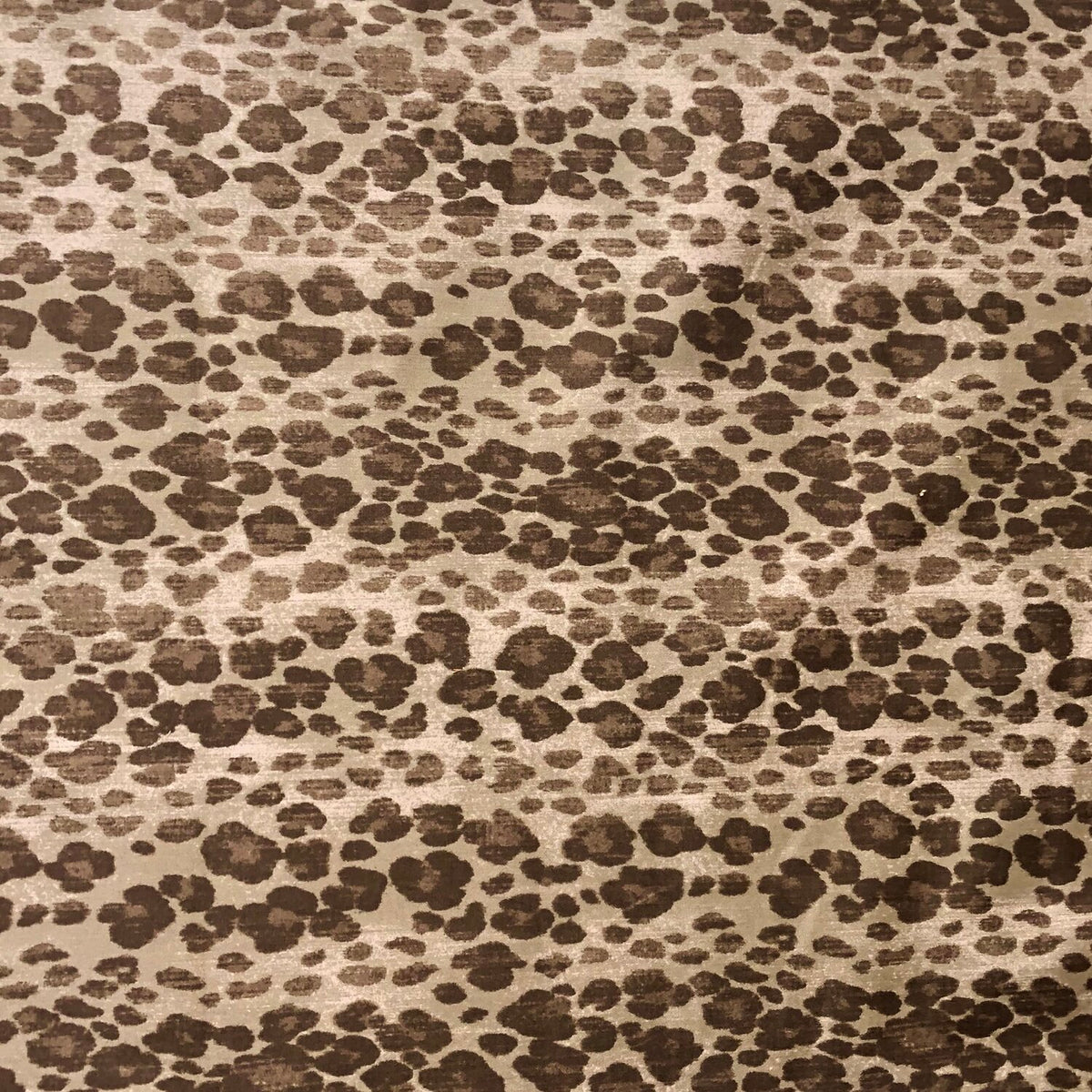 Leopard Print Stretch Twill / Taupe