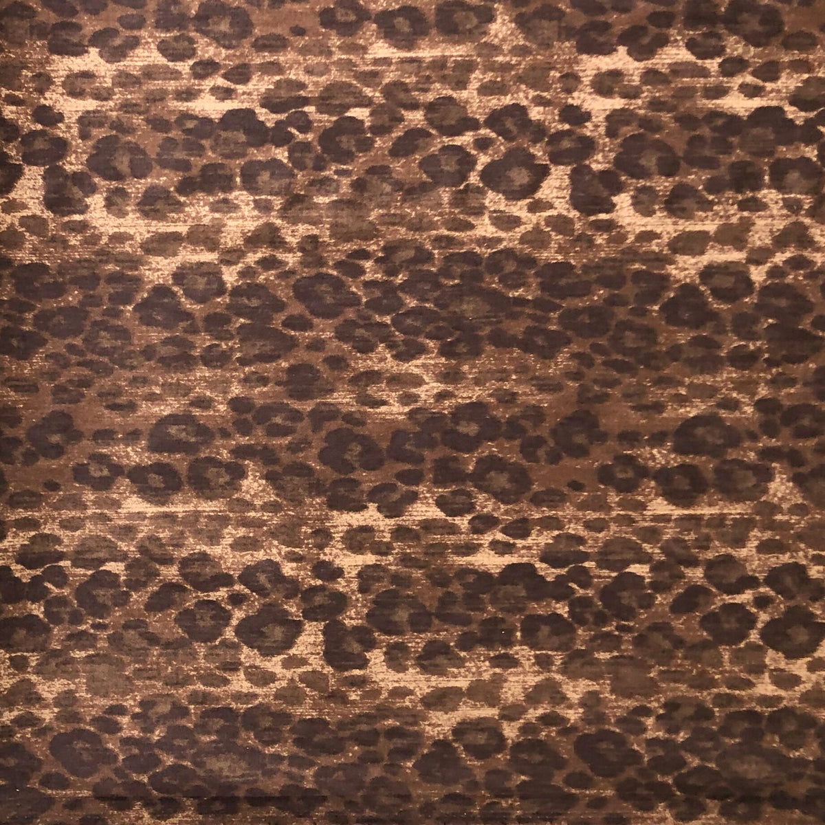 Leopard Print Stretch Twill / Chocolate