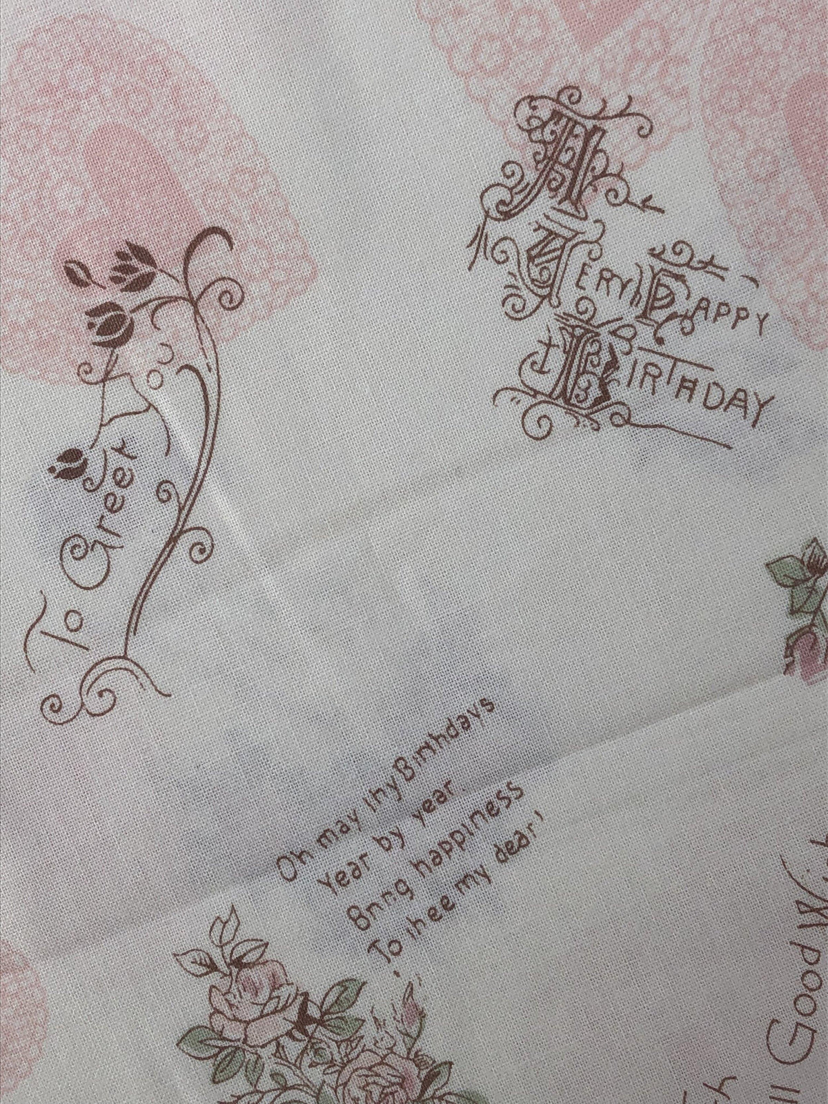 Vintage Happy Birthday Letter / Parchment