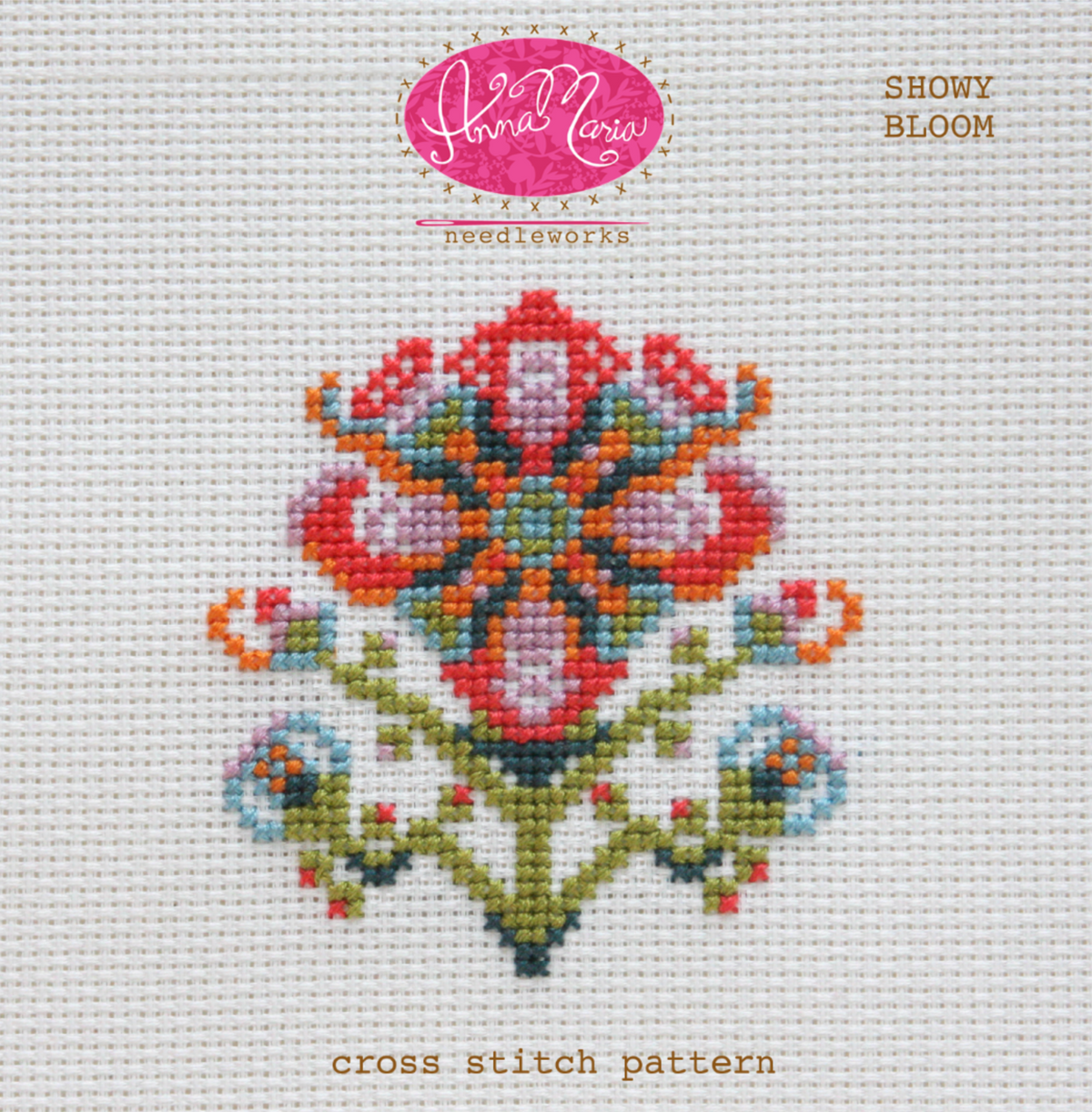 Showy Bloom Cross Stitch Pattern